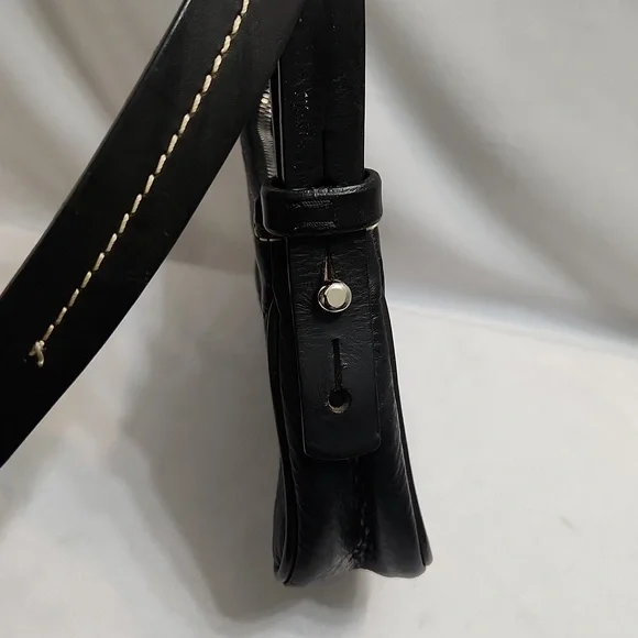 Dooney & Bourke Black Leather Shoulder Bag - Picture 7 of 14